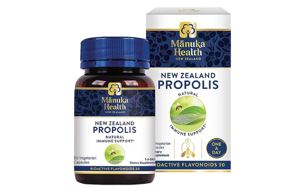 Mānuka Health New Zealand Propolis Capsules, Bee Propolis with 30mg Bioactives, 60 Day Supply