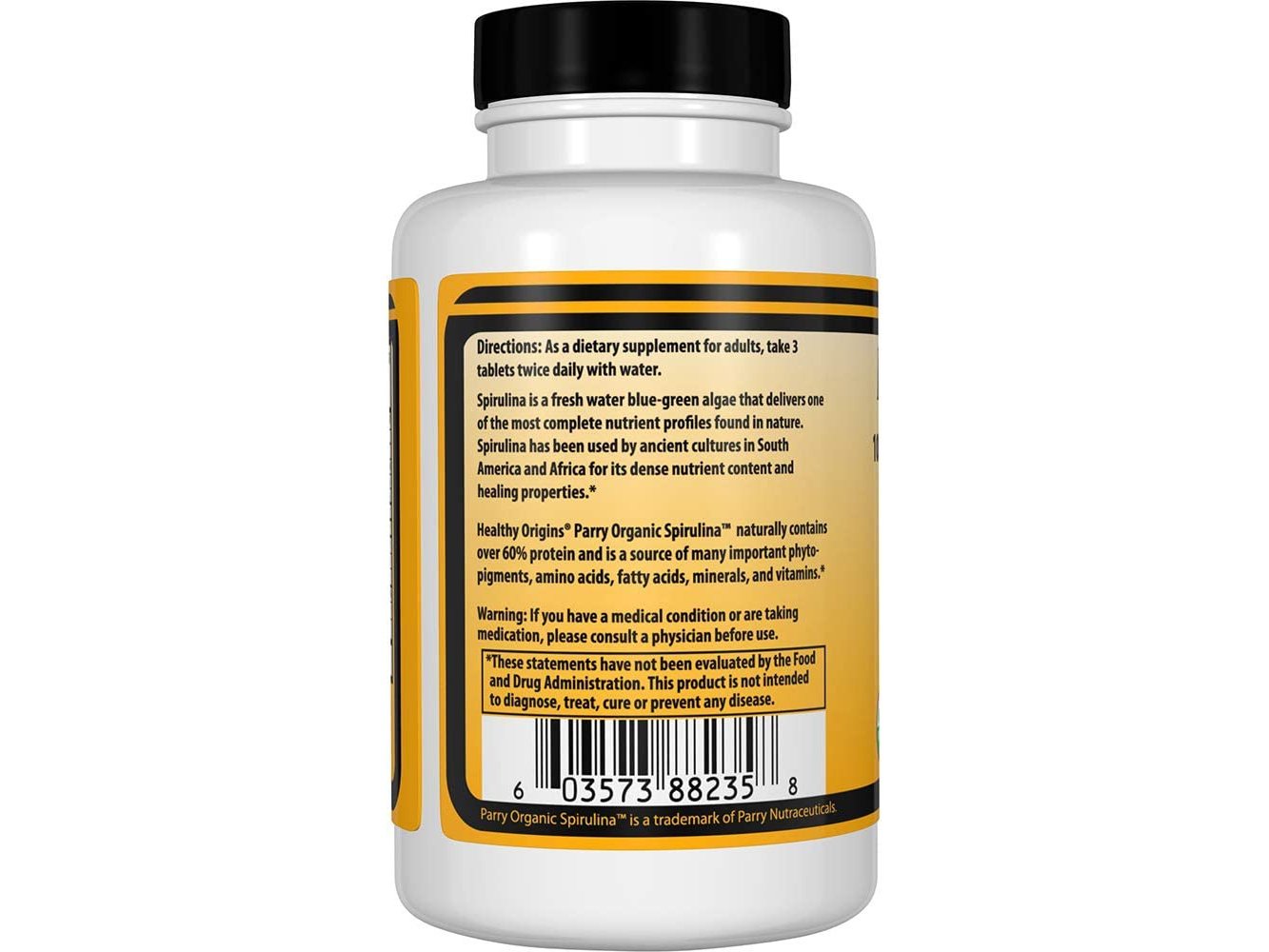 Healthy Origins Organic and Kosher Spirulina Parashute