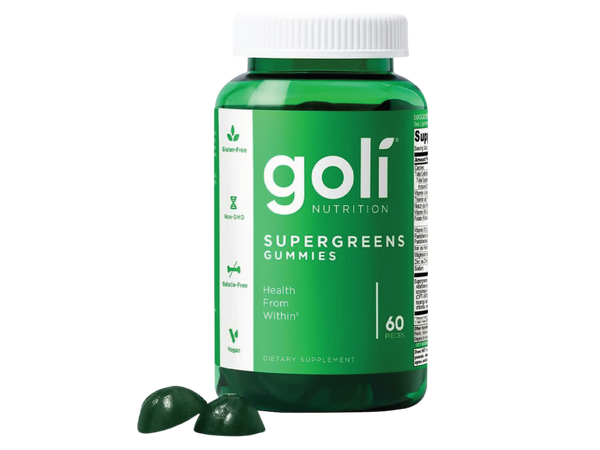 Goli SuperGreen Gummy Vitamin - 60 Count - Essential Vitamins and Minerals - Plant-Based, Vegan, Gluten-Free & Gelatin Free - well from Within