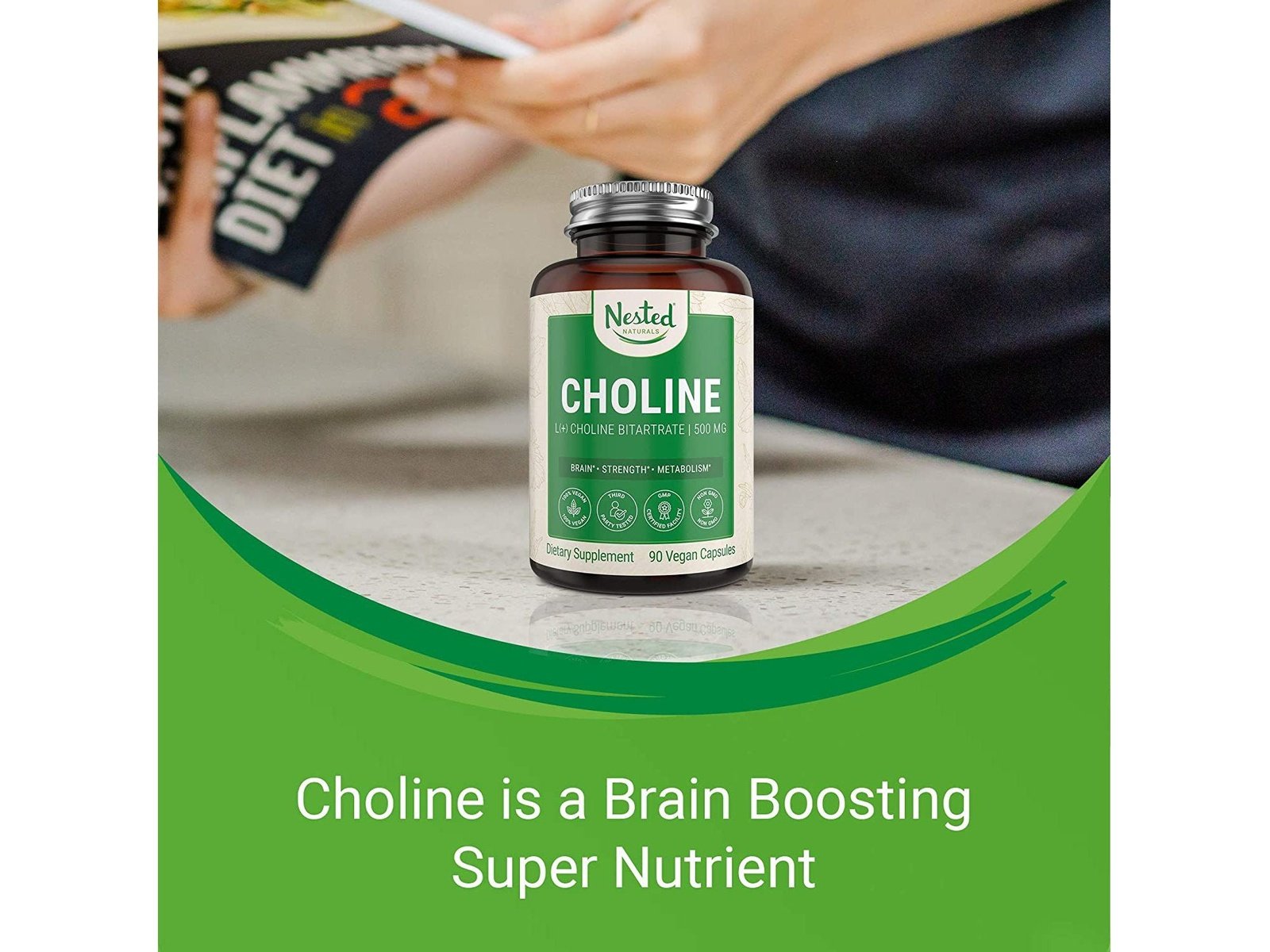Choline Bitartrate 500mg Prenatal Supplement for Development & Growt