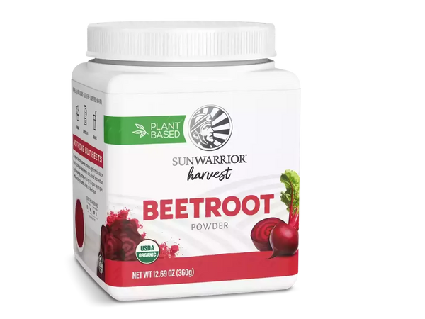 Beet Root PowderNon-GMO Keto Vegan Superfood additive for Smoothies Acai Pudding Baking 360g sq tub (90 srv) Organic Harvest by Sunwarrior